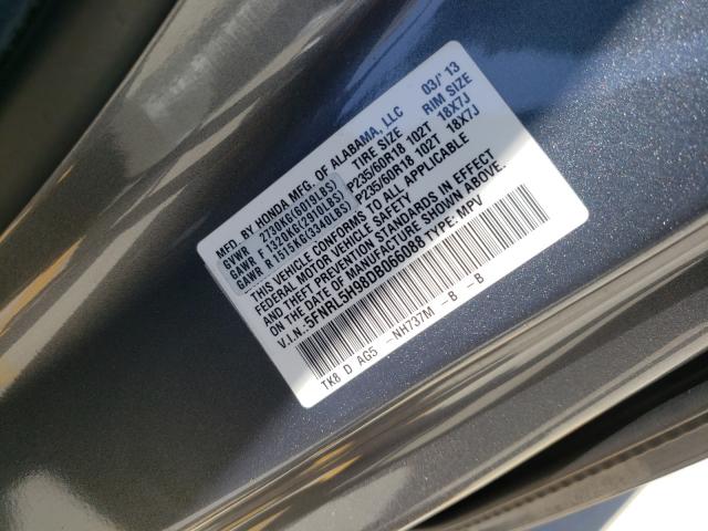 2013 HONDA ODYSSEY TO 5FNRL5H98DB066088