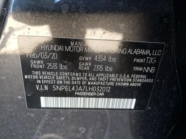 2020 HYUNDAI SONATA SEL 5NPEL4JA7LH032012