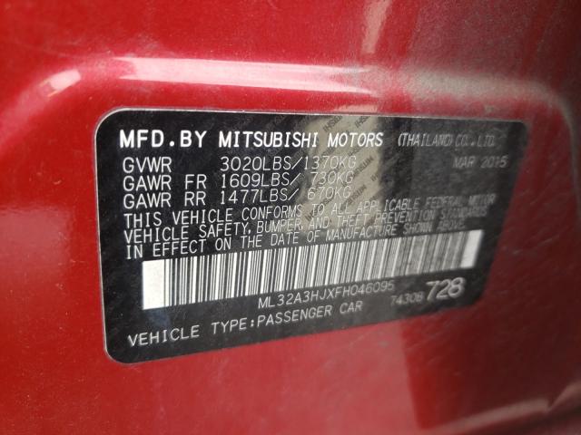 2015 MITSUBISHI MIRAGE DE ML32A3HJXFH046095