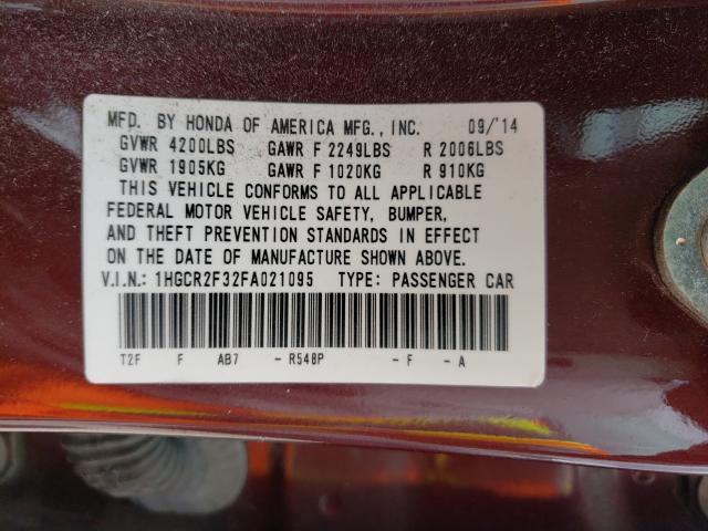 2015 HONDA ACCORD LX 1HGCR2F32FA021095