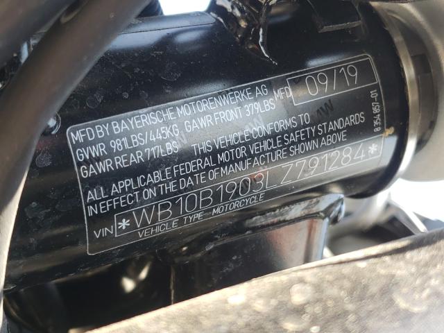 2020 BMW F 850 GS WB10B1903LZ791284