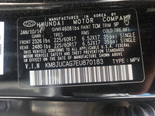 2014 HYUNDAI TUCSON GLS KM8JUCAG7EU870183