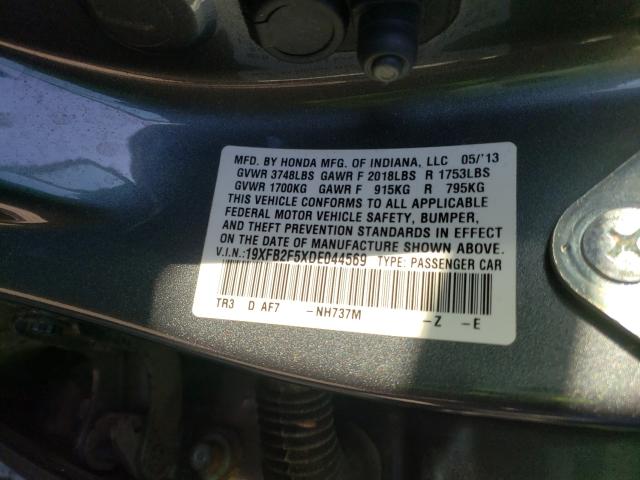 2013 HONDA CIVIC LX 19XFB2F5XDE044569