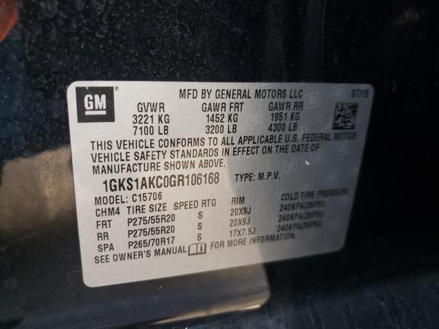2016 GMC YUKON SLE 1GKS1AKC0GR106168