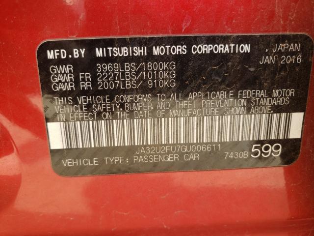 2016 MITSUBISHI LANCER ES JA32U2FU7GU006611