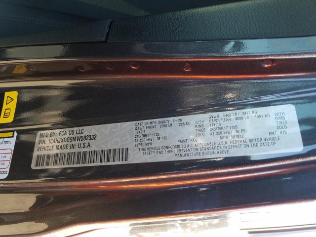 2021 JEEP WRANGLER U 1C4HJXDG9MW502332