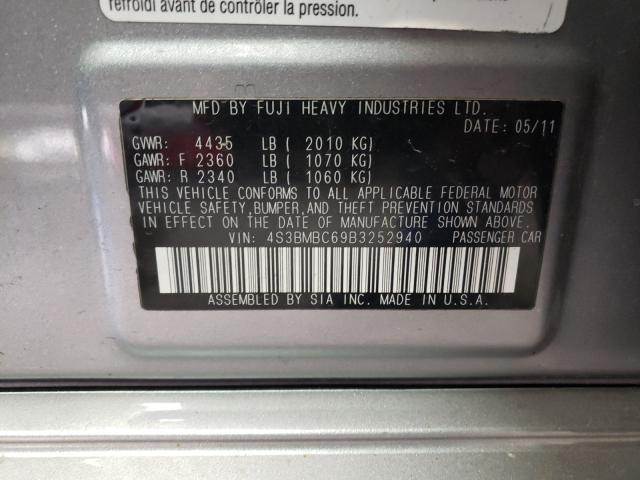 2011 SUBARU LEGACY 2.5 4S3BMBC69B3252940
