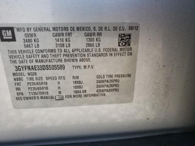 2013 CADILLAC SRX 3GYFNAE33DS505589