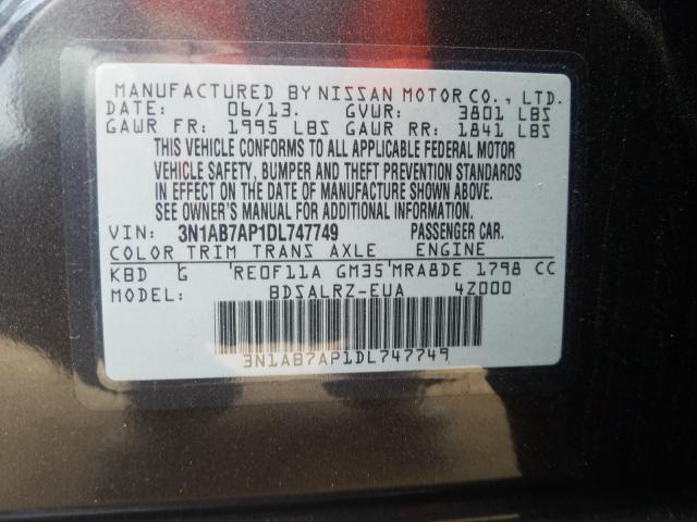 2013 NISSAN SENTRA S 3N1AB7AP1DL747749