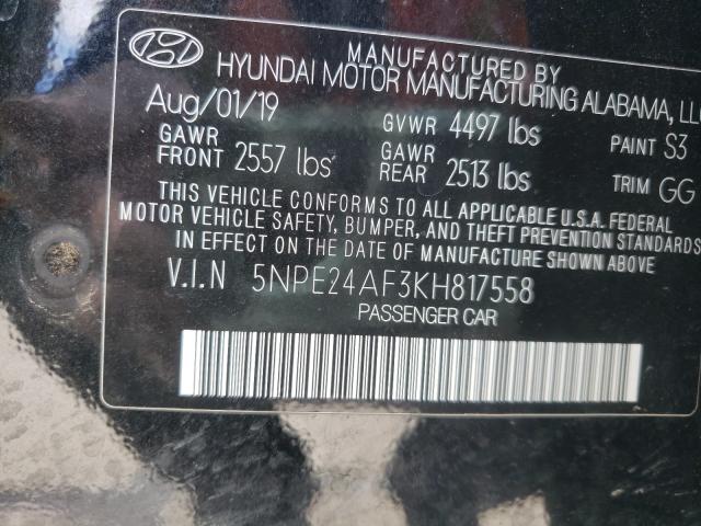 2019 HYUNDAI SONATA SE 5NPE24AF3KH817558