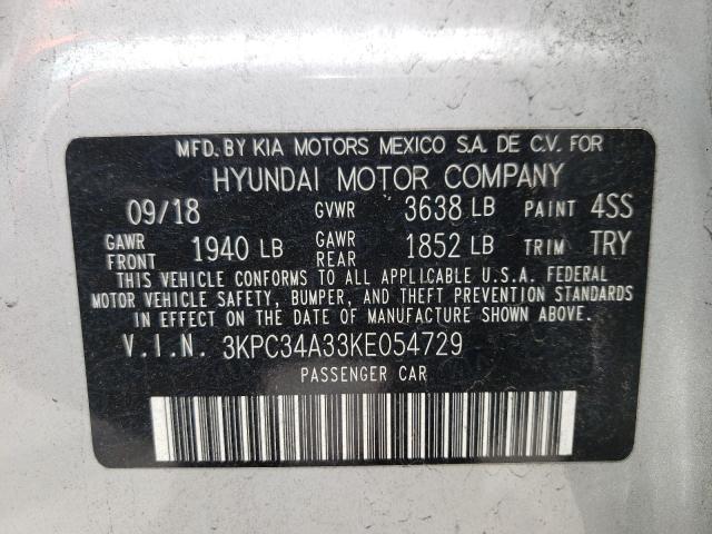 2019 HYUNDAI ACCENT LIM 3KPC34A33KE054729