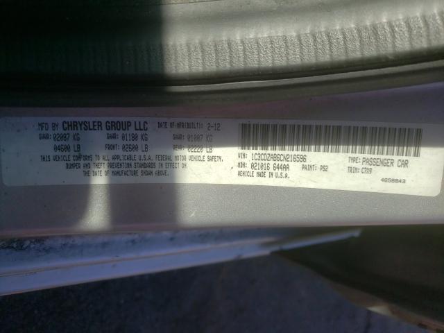 2012 DODGE AVENGER SE 1C3CDZAB6CN216596