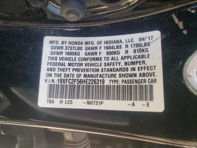 2017 HONDA CIVIC LX 19XFC2F56HE226319