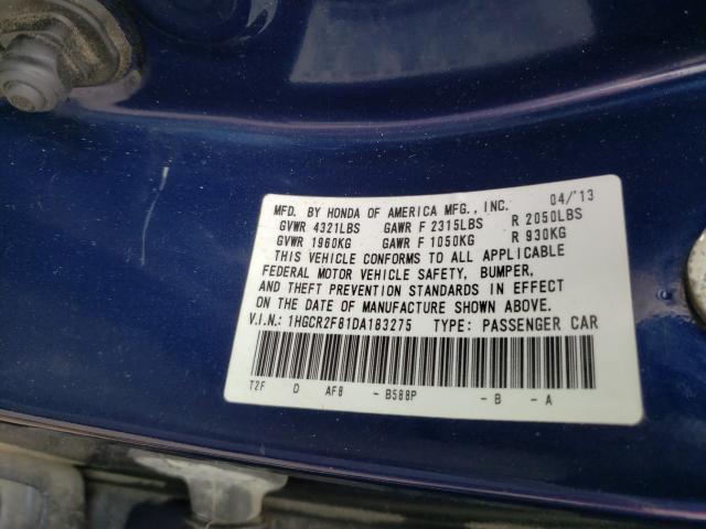 2013 HONDA ACCORD EXL 1HGCR2F81DA183275