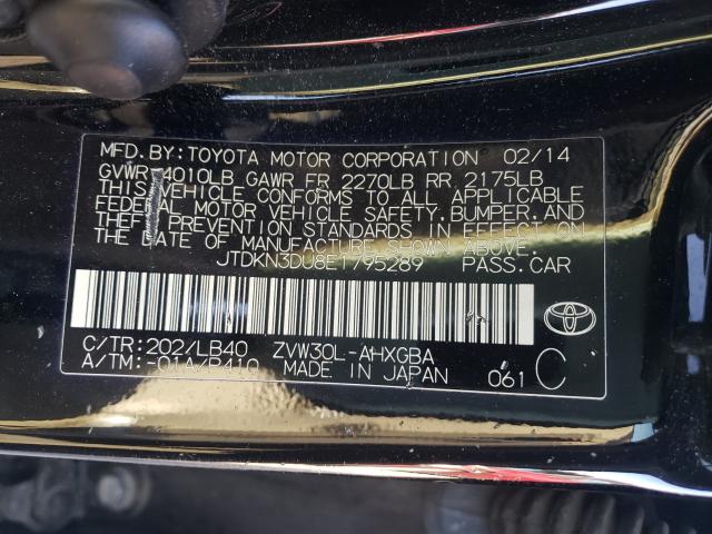 2014 TOYOTA PRIUS JTDKN3DU8E1795289