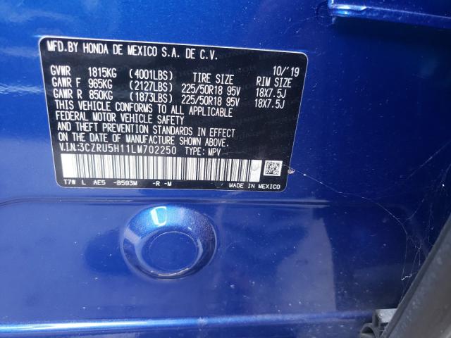 2020 HONDA HR-V SPORT 3CZRU5H11LM702250
