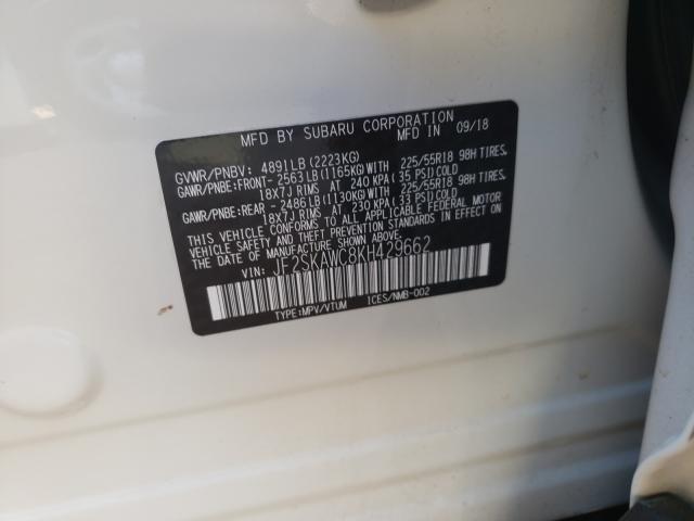 2019 SUBARU FORESTER T JF2SKAWC8KH429662