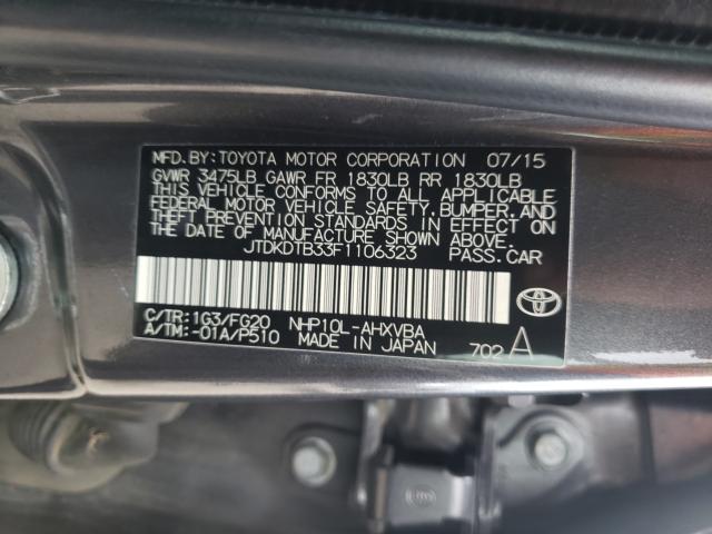 2015 TOYOTA PRIUS C JTDKDTB33F1106323