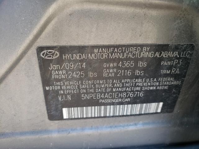 2014 HYUNDAI SONATA GLS 5NPEB4AC1EH876716