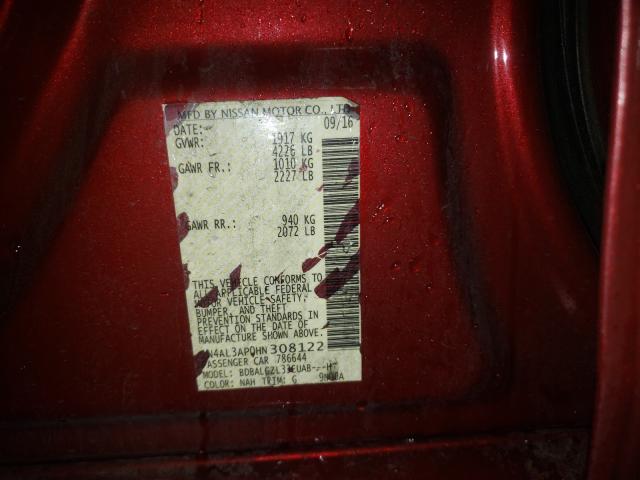 2017 NISSAN ALTIMA 2.5 1N4AL3AP0HN308122