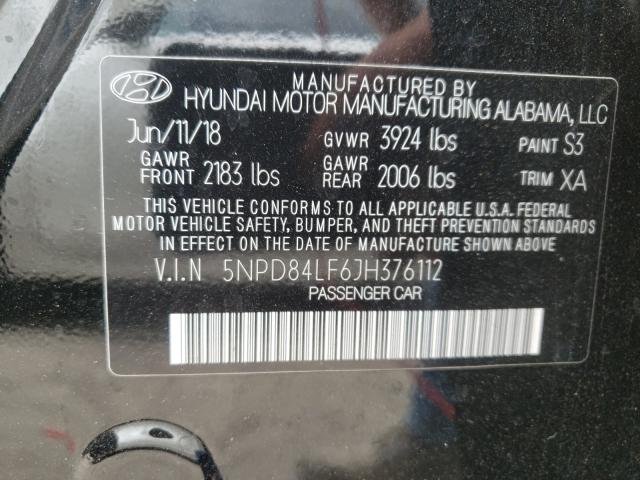 2018 HYUNDAI ELANTRA EC 5NPD84LF6JH376112