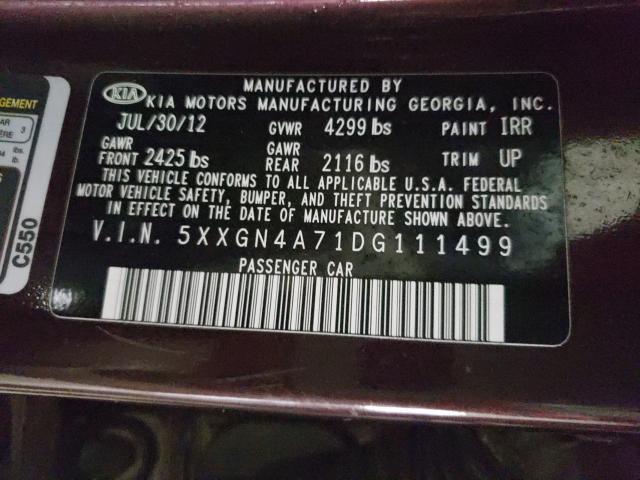 2013 KIA OPTIMA EX 5XXGN4A71DG111499