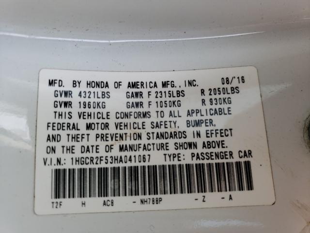 2017 HONDA ACCORD SPO 1HGCR2F53HA041067