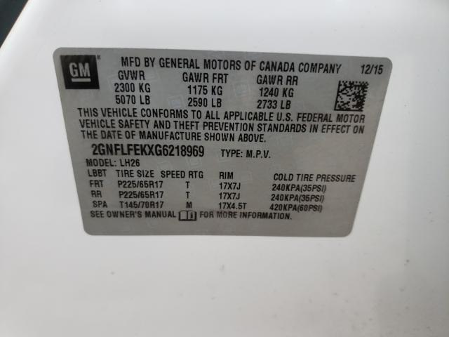 2016 CHEVROLET EQUINOX LT 2GNFLFEKXG6218969