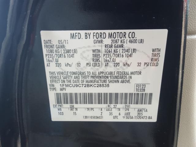 2011 FORD ESCAPE XLS 1FMCU9C72BKC28535