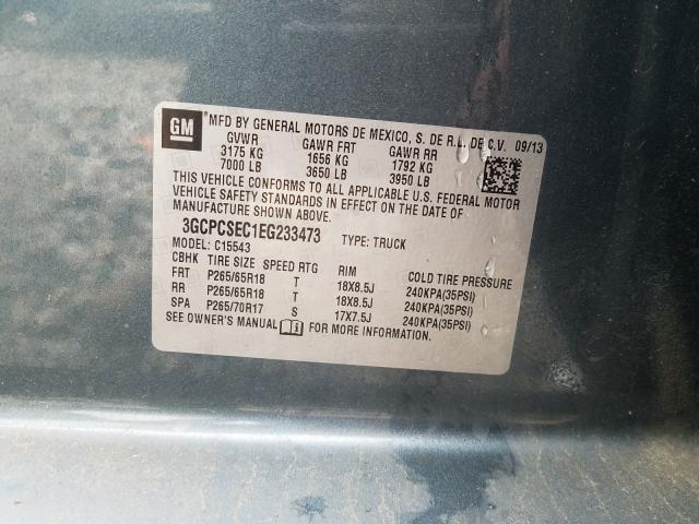 2014 CHEVROLET SILVERADO 3GCPCSEC1EG233473