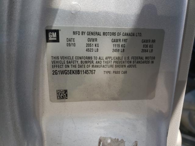 2011 CHEVROLET IMPALA LT 2G1WG5EK8B1145767