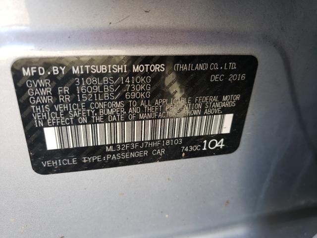 2017 MITSUBISHI MIRAGE G4 ML32F3FJ7HHF18103