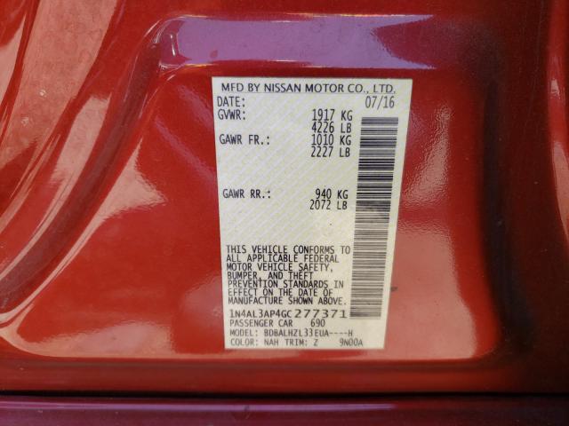 2016 NISSAN ALTIMA 2.5 1N4AL3AP4GC277371