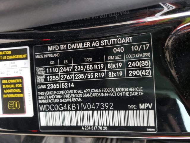 2018 MERCEDES-BENZ GLC 300 4M WDC0G4KB1JV047392