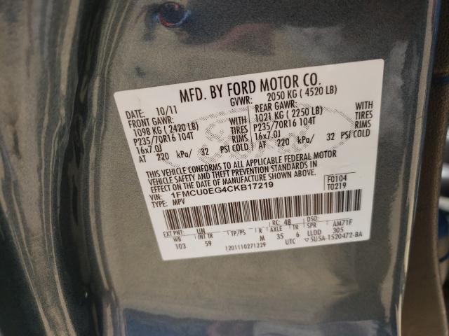 2012 FORD ESCAPE LIM 1FMCU0EG4CKB17219