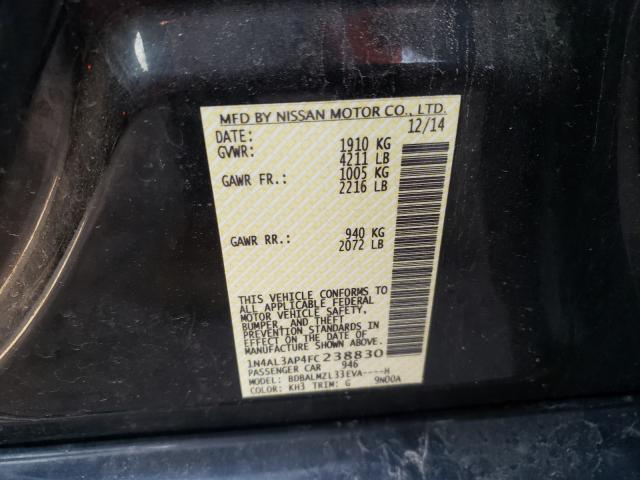 2015 NISSAN ALTIMA 2.5 1N4AL3AP4FC238830