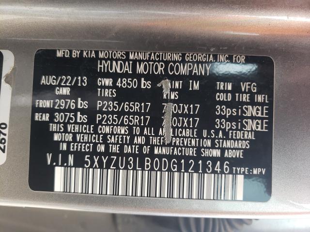 2013 HYUNDAI SANTA FE S 5XYZU3LB0DG121346
