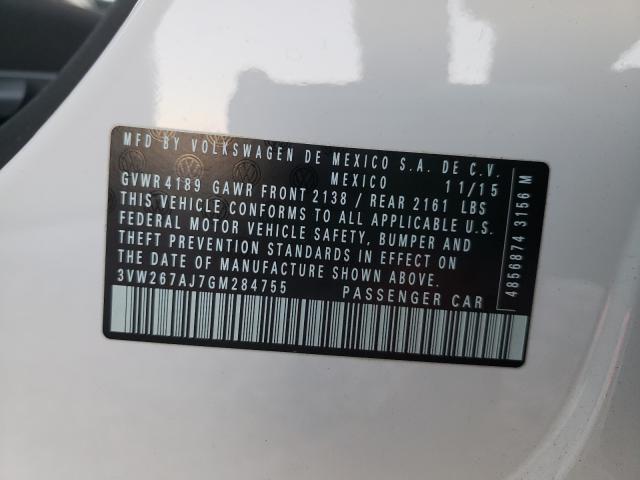 2016 VOLKSWAGEN JETTA S 3VW267AJ7GM284755
