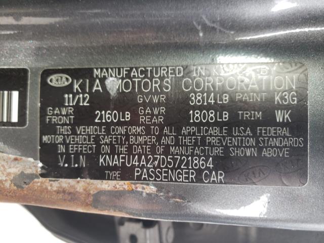2013 KIA FORTE EX KNAFU4A27D5721864