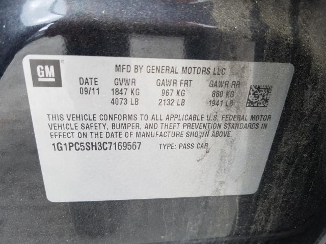 2012 CHEVROLET CRUZE LS 1G1PC5SH3C7169567