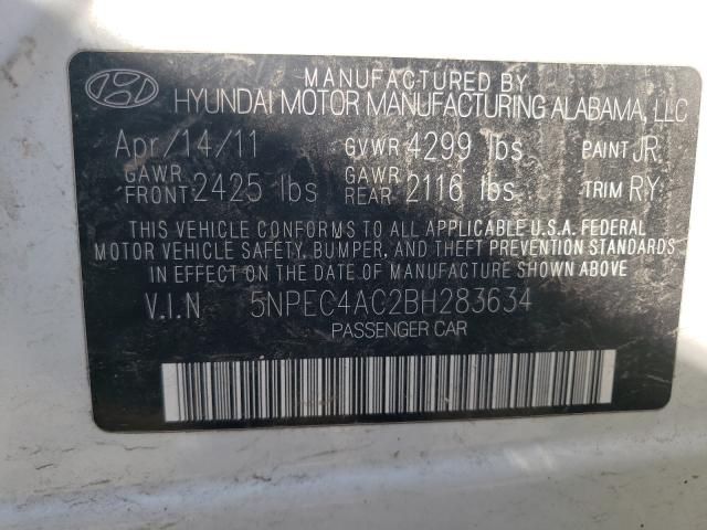 2011 HYUNDAI SONATA SE 5NPEC4AC2BH283634
