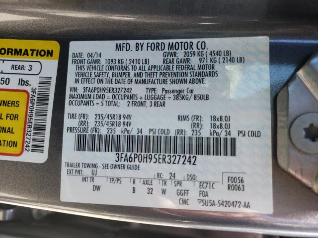 2014 FORD FUSION SE 3FA6P0H95ER327242