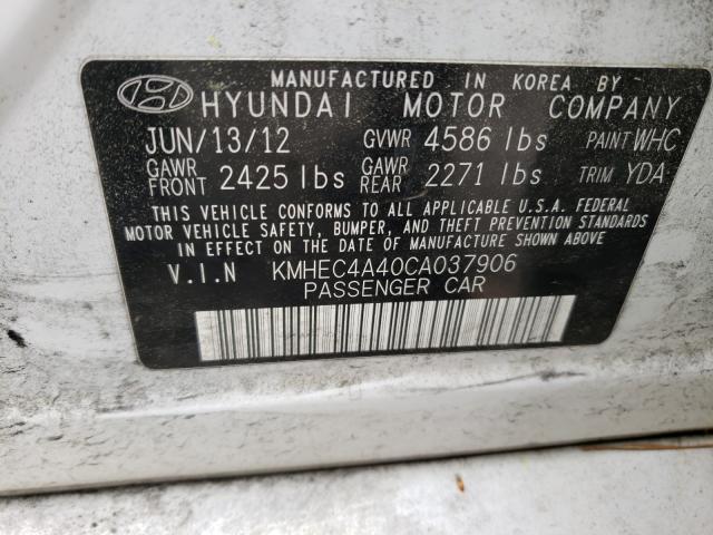 2012 HYUNDAI SONATA HYB KMHEC4A40CA037906