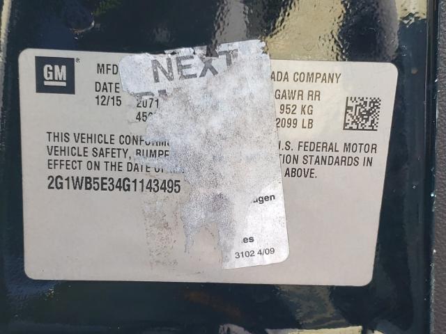 2016 CHEVROLET IMPALA LIM 2G1WB5E34G1143495
