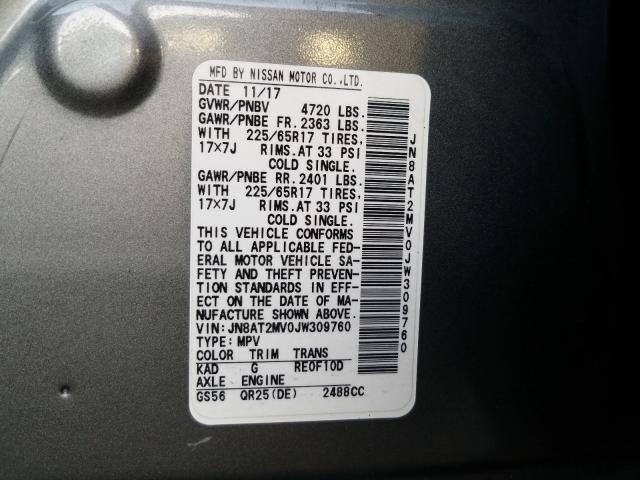 2018 NISSAN ROGUE S JN8AT2MV0JW309760