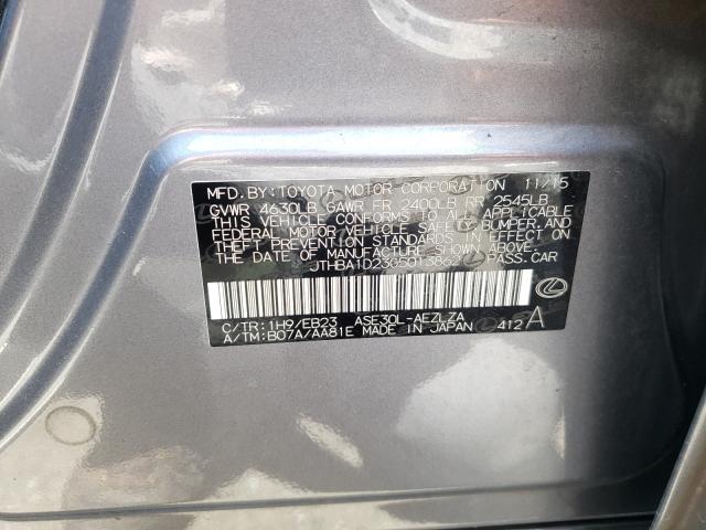 2016 LEXUS IS 200T JTHBA1D23G5013862