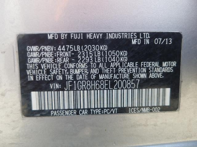 2014 SUBARU IMPREZA WR JF1GR8H68EL200857