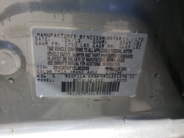 2014 NISSAN VERSA S 3N1CN7AP1EL803285