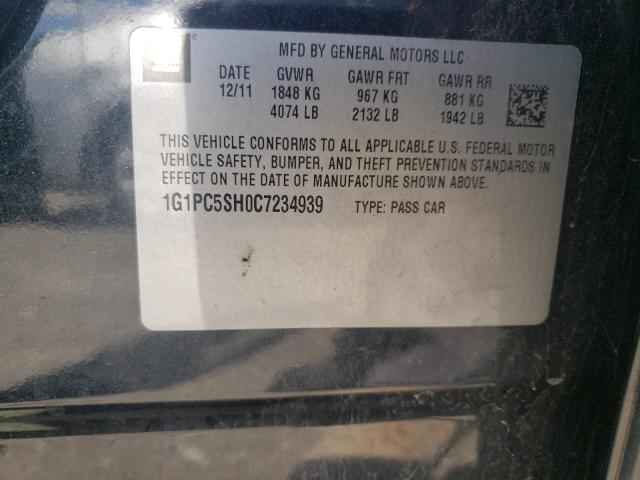 2012 CHEVROLET CRUZE LS 1G1PC5SH0C7234939