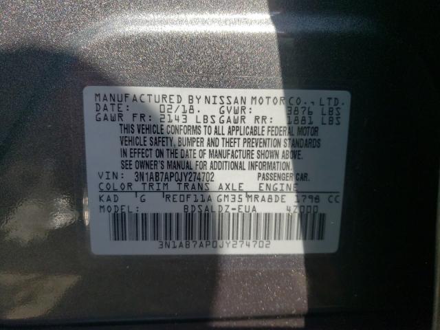 2018 NISSAN SENTRA S 3N1AB7AP0JY274702